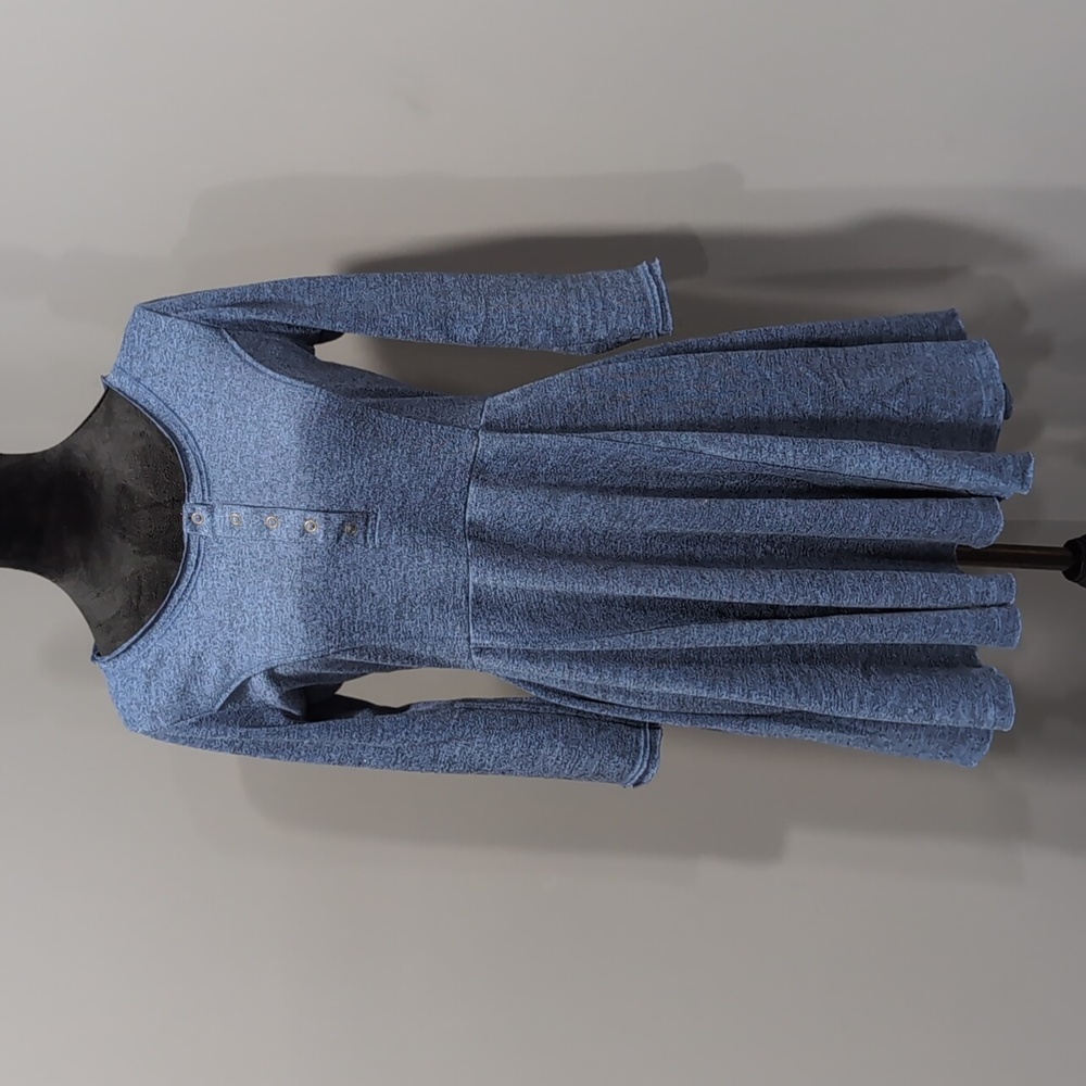 Blue sweater dress